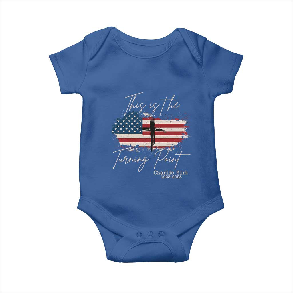 This is The Turning Point Memorial Baby Onesie Tribute to A True Patriot Christian Faith American Flag - Wonder Print Shop