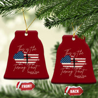 This is The Turning Point Memorial Ceramic Ornament Tribute to A True Patriot Christian Faith American Flag - Wonder Print Shop