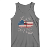 This is The Turning Point Memorial Tank Top Tribute to A True Patriot Christian Faith American Flag - Wonder Print Shop