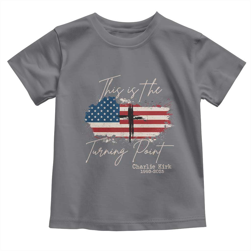 This is The Turning Point Memorial Toddler T Shirt Tribute to A True Patriot Christian Faith American Flag - Wonder Print Shop