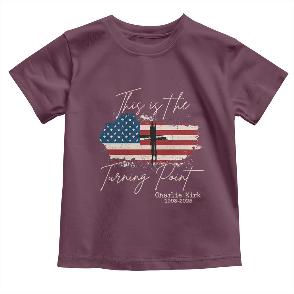 This is The Turning Point Memorial Toddler T Shirt Tribute to A True Patriot Christian Faith American Flag - Wonder Print Shop