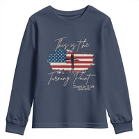 This is The Turning Point Memorial Youth Sweatshirt Tribute to A True Patriot Christian Faith American Flag - Wonder Print Shop