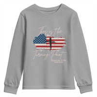 This is The Turning Point Memorial Youth Sweatshirt Tribute to A True Patriot Christian Faith American Flag - Wonder Print Shop