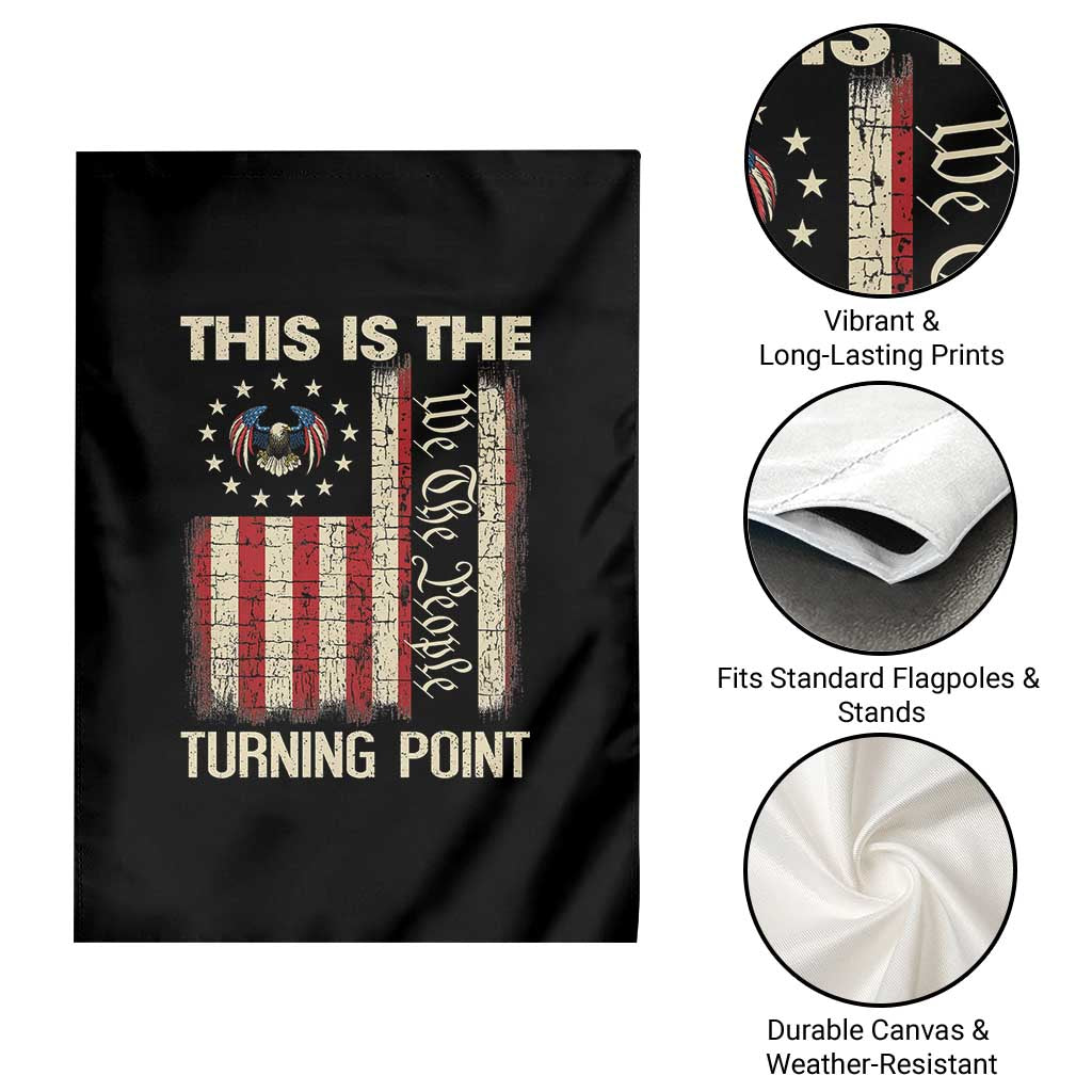 We the People Turning Point Garden Flag Vintage American Flag and Freedom Patriotic Eagle - Wonder Print Shop