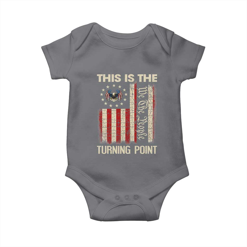 We the People Turning Point Baby Onesie Vintage American Flag and Freedom Patriotic Eagle - Wonder Print Shop