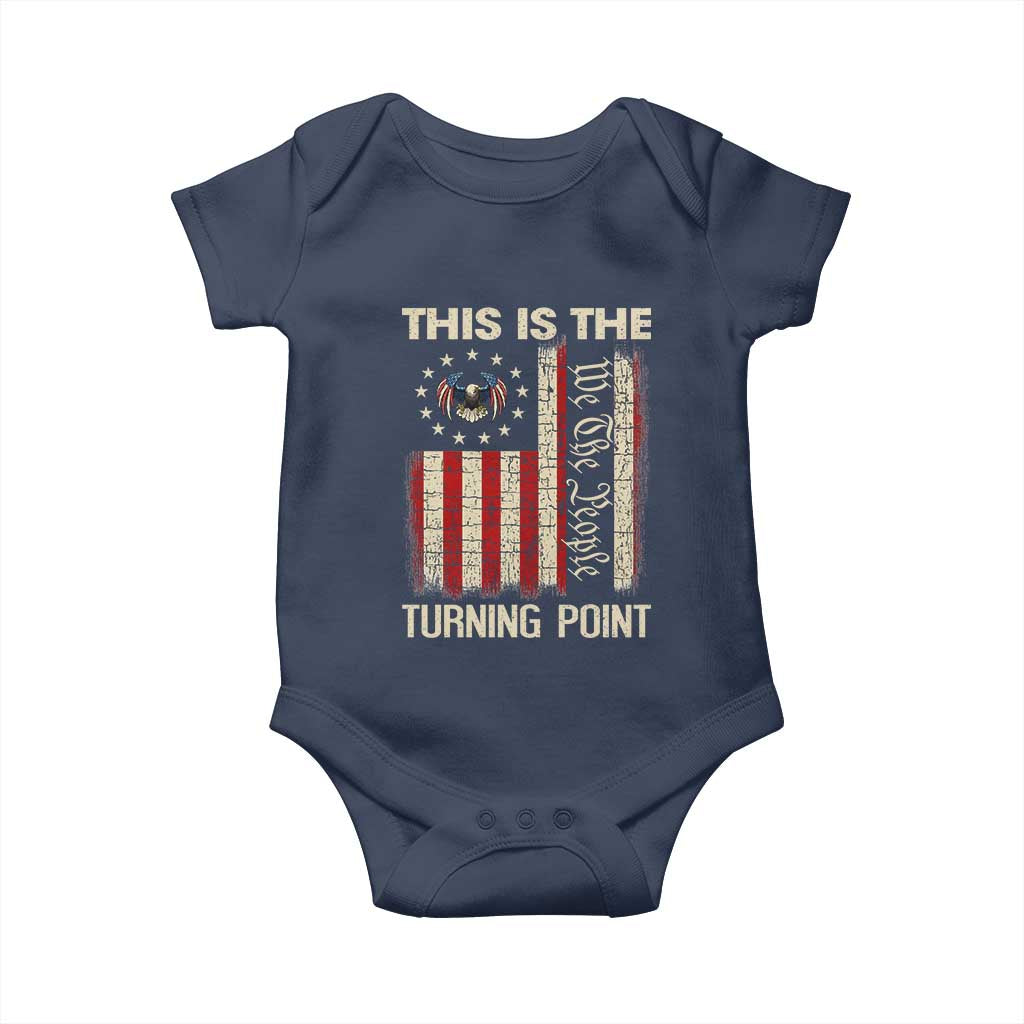We the People Turning Point Baby Onesie Vintage American Flag and Freedom Patriotic Eagle - Wonder Print Shop