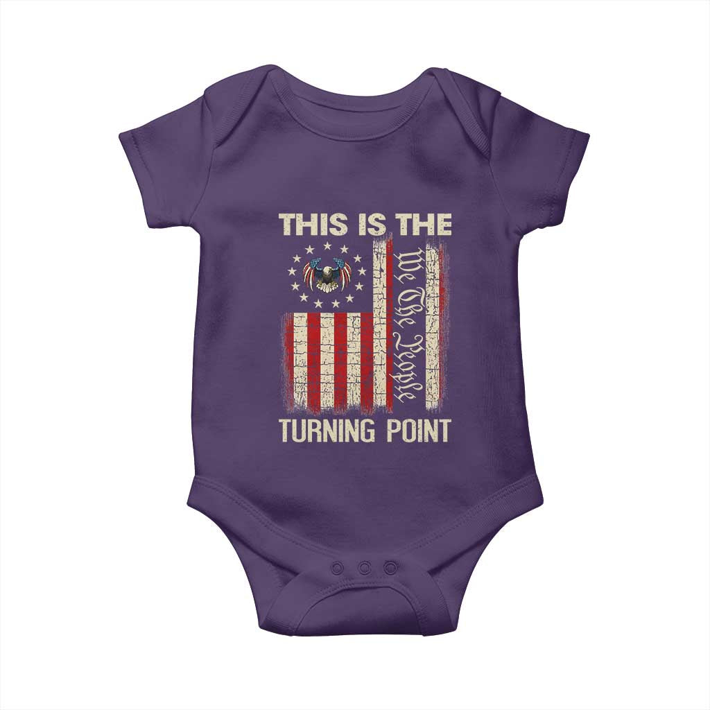 We the People Turning Point Baby Onesie Vintage American Flag and Freedom Patriotic Eagle - Wonder Print Shop