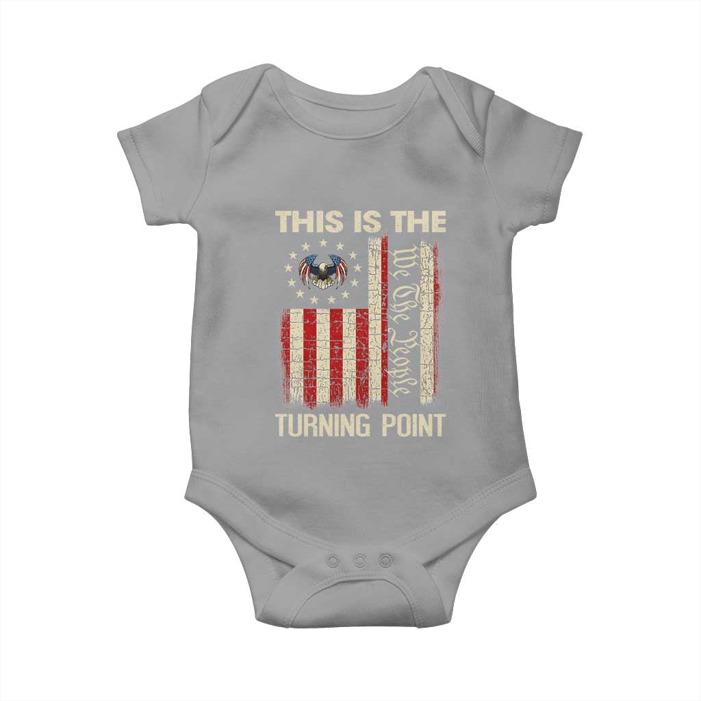 We the People Turning Point Baby Onesie Vintage American Flag and Freedom Patriotic Eagle - Wonder Print Shop