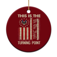 We the People Turning Point Ceramic Ornament Vintage American Flag and Freedom Patriotic Eagle - Wonder Print Shop