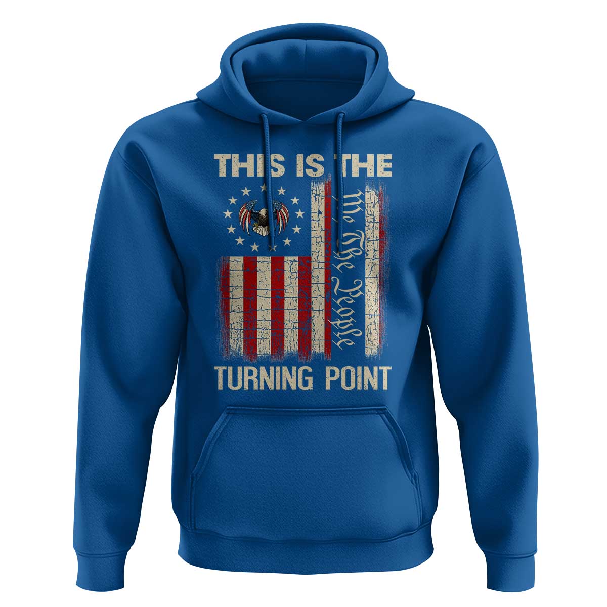 We the People Turning Point Hoodie Vintage American Flag and Freedom Patriotic Eagle - Wonder Print Shop
