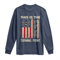 We the People Turning Point Long Sleeve Shirt Vintage American Flag and Freedom Patriotic Eagle - Wonder Print Shop