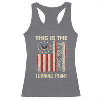 We the People Turning Point Racerback Tank Top Vintage American Flag and Freedom Patriotic Eagle - Wonder Print Shop