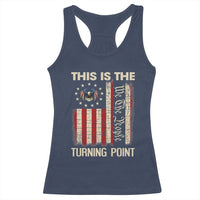 We the People Turning Point Racerback Tank Top Vintage American Flag and Freedom Patriotic Eagle - Wonder Print Shop