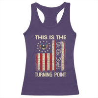 We the People Turning Point Racerback Tank Top Vintage American Flag and Freedom Patriotic Eagle - Wonder Print Shop
