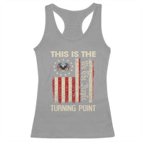 We the People Turning Point Racerback Tank Top Vintage American Flag and Freedom Patriotic Eagle - Wonder Print Shop