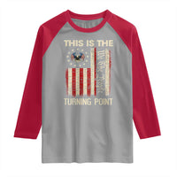 We the People Turning Point Raglan Shirt Vintage American Flag and Freedom Patriotic Eagle - Wonder Print Shop