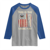 We the People Turning Point Raglan Shirt Vintage American Flag and Freedom Patriotic Eagle - Wonder Print Shop