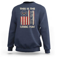 We the People Turning Point Sweatshirt Vintage American Flag and Freedom Patriotic Eagle - Wonder Print Shop