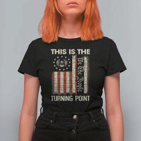 We the People Turning Point T Shirt For Women Vintage American Flag and Freedom Patriotic Eagle - Wonder Print Shop
