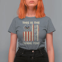 We the People Turning Point T Shirt For Women Vintage American Flag and Freedom Patriotic Eagle - Wonder Print Shop