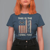 We the People Turning Point T Shirt For Women Vintage American Flag and Freedom Patriotic Eagle - Wonder Print Shop