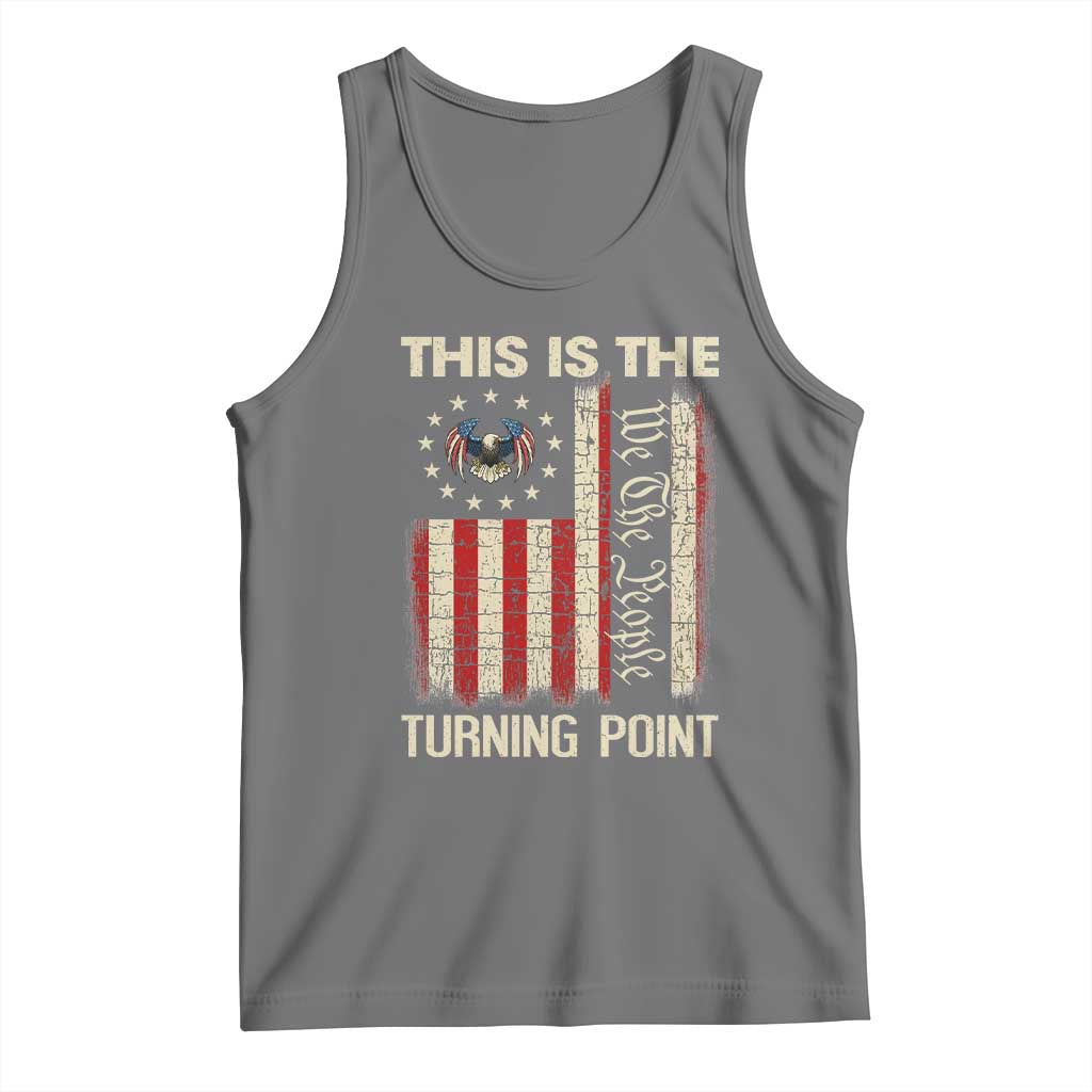 We the People Turning Point Tank Top Vintage American Flag and Freedom Patriotic Eagle - Wonder Print Shop