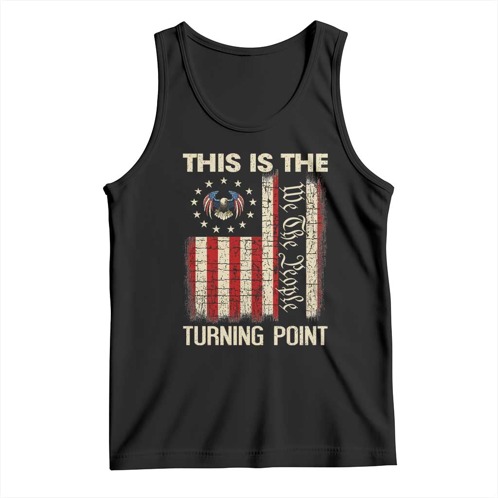 We the People Turning Point Tank Top Vintage American Flag and Freedom Patriotic Eagle - Wonder Print Shop
