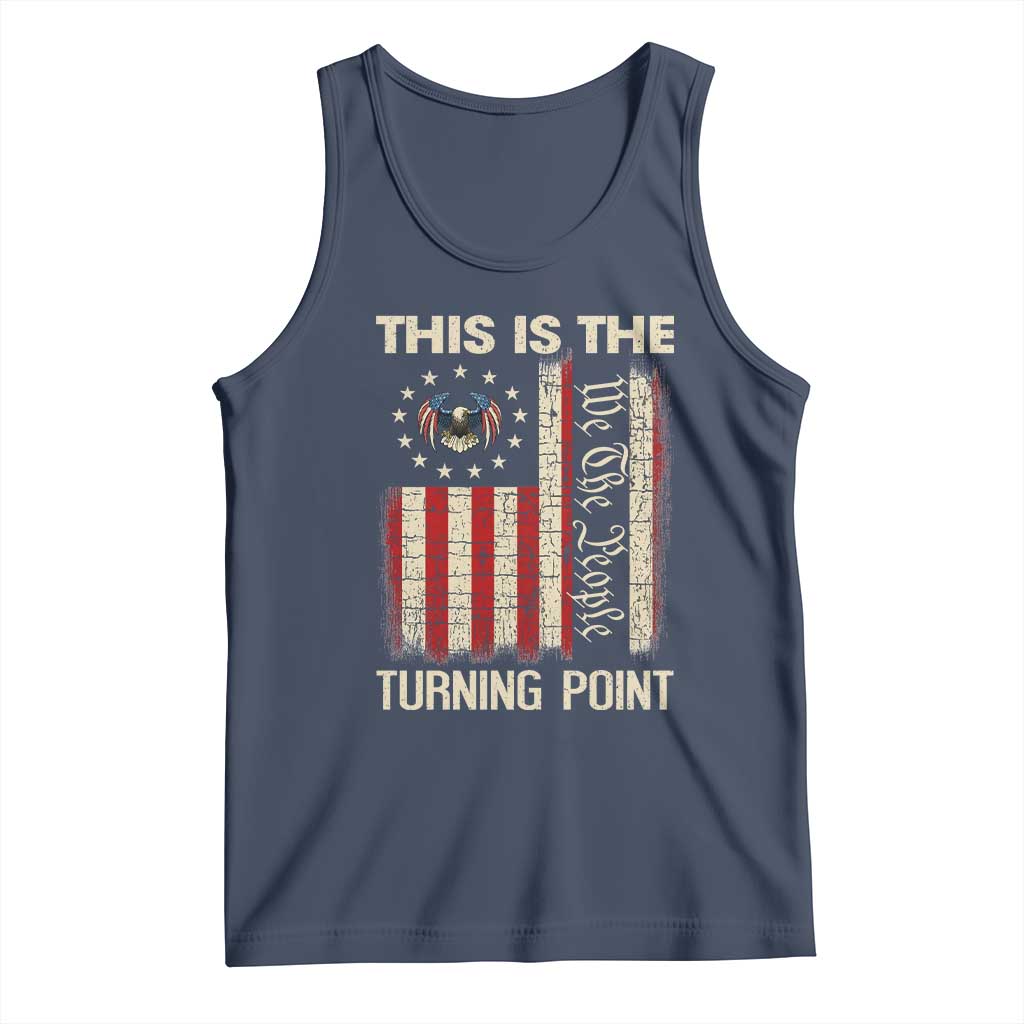 We the People Turning Point Tank Top Vintage American Flag and Freedom Patriotic Eagle - Wonder Print Shop