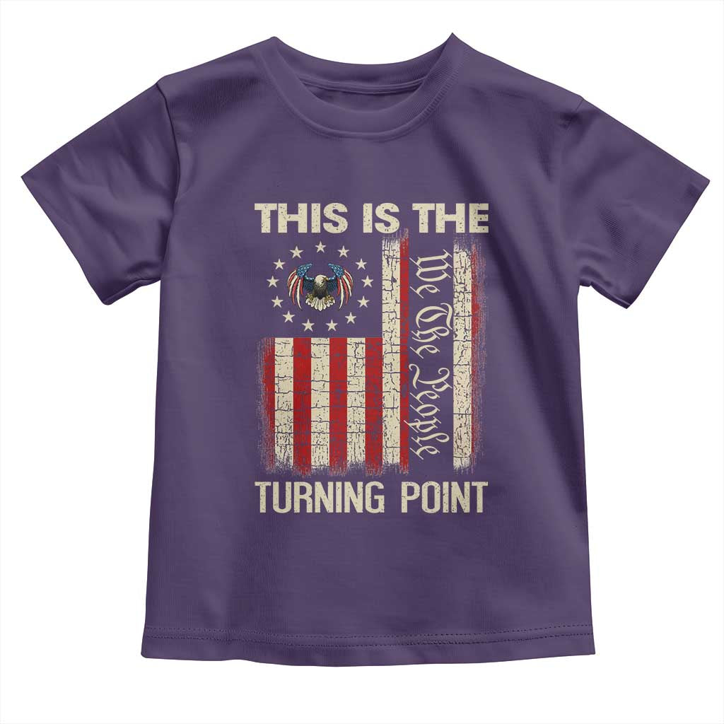 We the People Turning Point Toddler T Shirt Vintage American Flag and Freedom Patriotic Eagle - Wonder Print Shop