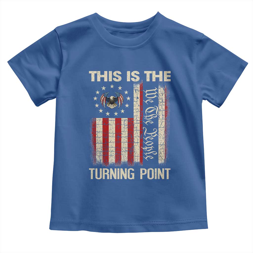 We the People Turning Point Toddler T Shirt Vintage American Flag and Freedom Patriotic Eagle - Wonder Print Shop