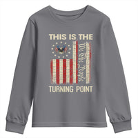 We the People Turning Point Youth Sweatshirt Vintage American Flag and Freedom Patriotic Eagle - Wonder Print Shop