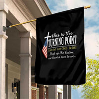 Faith Fueled Turning Point Garden Flag Christian Patriot Cross and American Flag - Wonder Print Shop