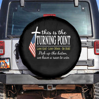 Faith Fueled Turning Point Spare Tire Cover Christian Patriot Cross and American Flag - Wonder Print Shop