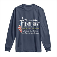 Faith Fueled Turning Point Long Sleeve Shirt Christian Patriot Cross and American Flag - Wonder Print Shop