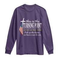 Faith Fueled Turning Point Long Sleeve Shirt Christian Patriot Cross and American Flag - Wonder Print Shop