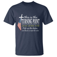 Faith Fueled Turning Point T Shirt Christian Patriot Cross and American Flag - Wonder Print Shop