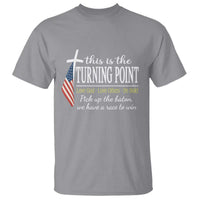 Faith Fueled Turning Point T Shirt Christian Patriot Cross and American Flag - Wonder Print Shop