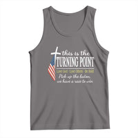 Faith Fueled Turning Point Tank Top Christian Patriot Cross and American Flag - Wonder Print Shop