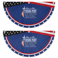 Faith Fueled Turning Point Patriotic Fan Flag Christian Patriot Cross and American Flag