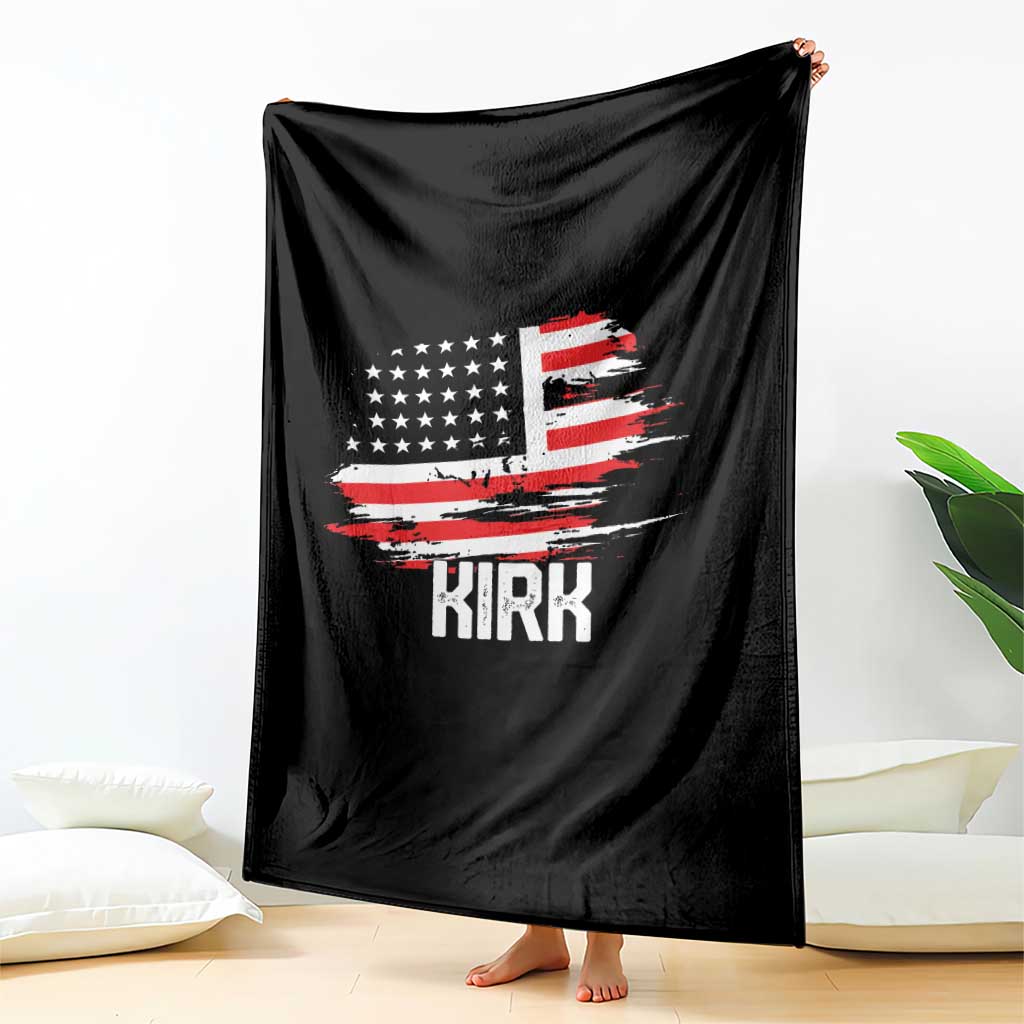 American Flag Kirk Throw Blanket Distressed Patriotic Team Charlie Tribute - Wonder Print Shop