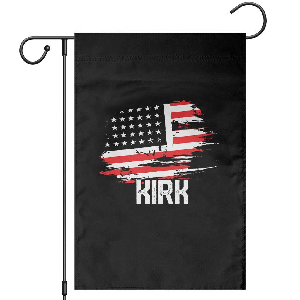 American Flag Kirk Garden Flag Distressed Patriotic Team Charlie Tribute - Wonder Print Shop