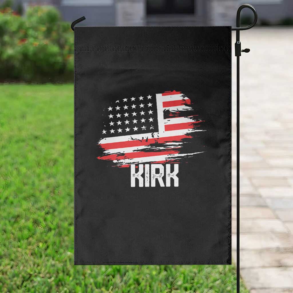 American Flag Kirk Garden Flag Distressed Patriotic Team Charlie Tribute - Wonder Print Shop