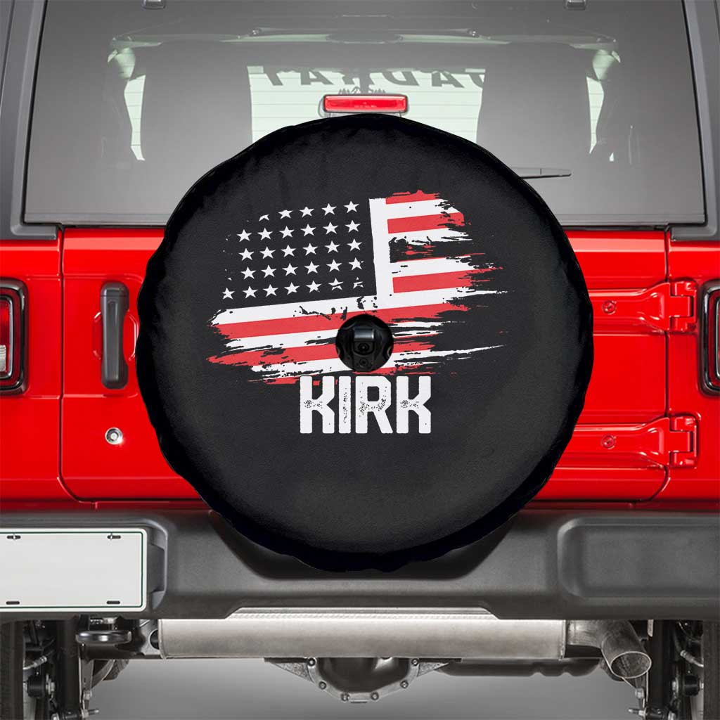 American Flag Kirk Spare Tire Cover Distressed Patriotic Team Charlie Tribute - Wonder Print Shop