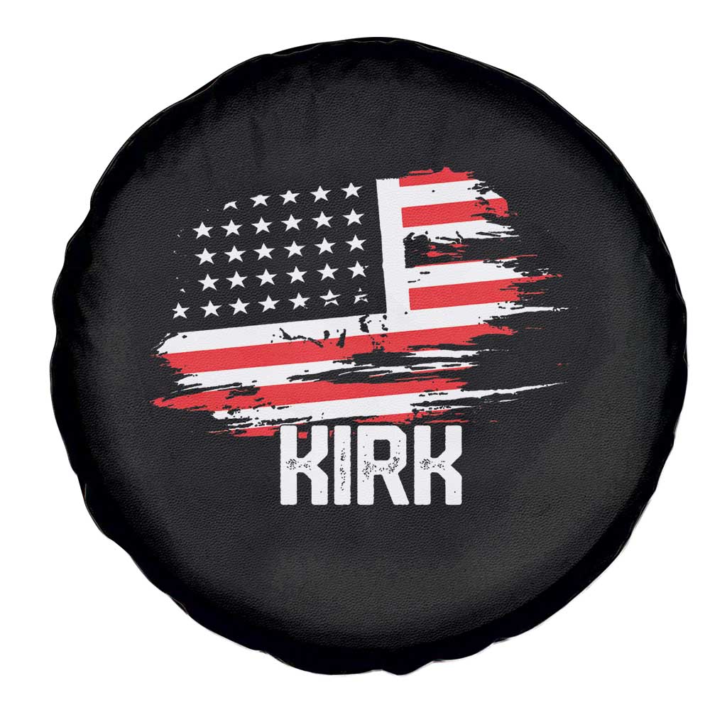 American Flag Kirk Spare Tire Cover Distressed Patriotic Team Charlie Tribute - Wonder Print Shop