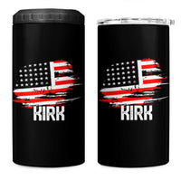 American Flag Kirk 4 in 1 Can Cooler Tumbler Distressed Patriotic Team Charlie Tribute - Wonder Print Shop