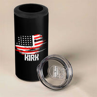 American Flag Kirk 4 in 1 Can Cooler Tumbler Distressed Patriotic Team Charlie Tribute - Wonder Print Shop