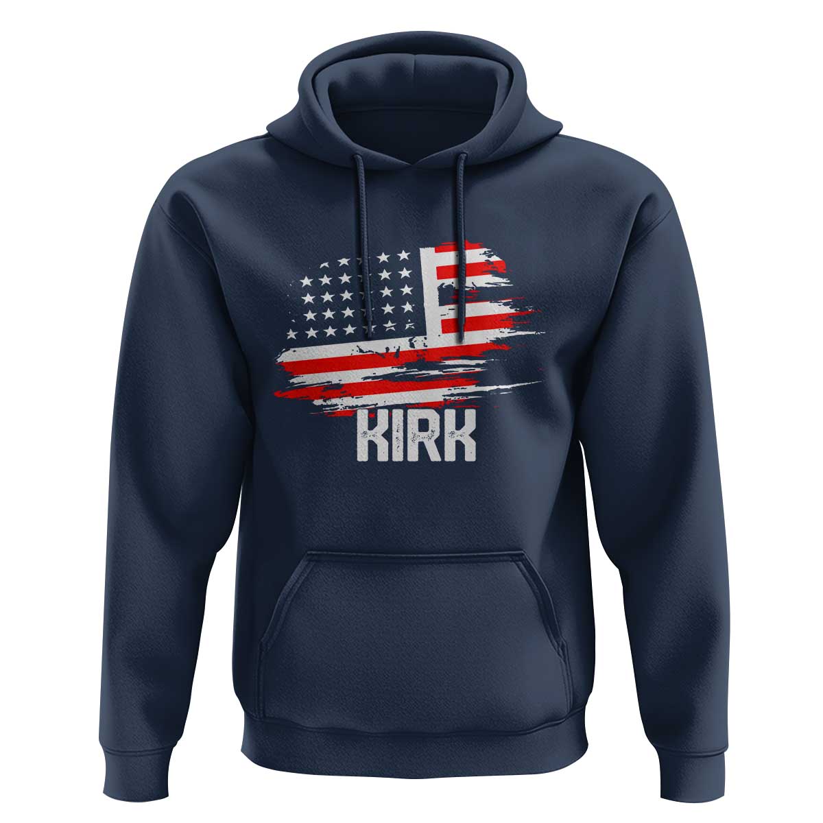 American Flag Kirk Hoodie Distressed Patriotic Team Charlie Tribute - Wonder Print Shop