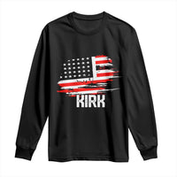 American Flag Kirk Long Sleeve Shirt Distressed Patriotic Team Charlie Tribute - Wonder Print Shop