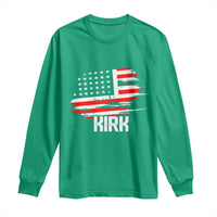 American Flag Kirk Long Sleeve Shirt Distressed Patriotic Team Charlie Tribute - Wonder Print Shop