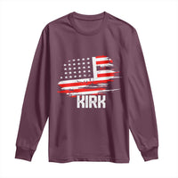 American Flag Kirk Long Sleeve Shirt Distressed Patriotic Team Charlie Tribute - Wonder Print Shop